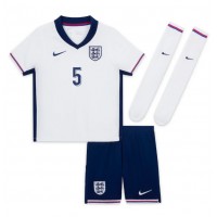 Camiseta Inglaterra John Stones #5 Primera Equipación para niños Eurocopa 2024 manga corta (+ pantalones cortos)